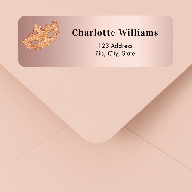 Rose or masquerade de l'adresse de retour (Créateur téléchargé)
