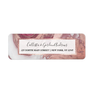 Rose or rose blanc peint fille Abstrait marbre