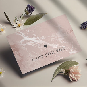 Rose or rose pâle élégant certificat cadeau