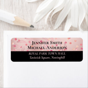 Rose or rose Parties scintillant noire Foil Look M