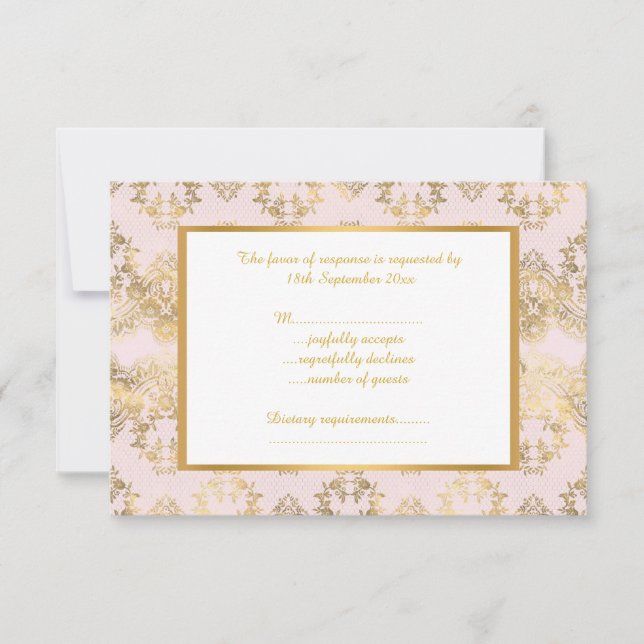 ROSE OR VINTAGE VICTORIAN TOUTE OCCASION RSVP (Devant)