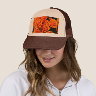 Rose orange Casquette en maillage arrière personna
