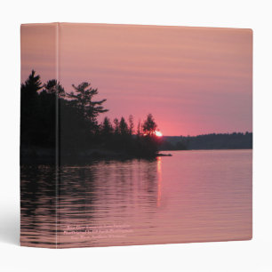 Rose Orange Glow Sunset on Lake Vermilion Binder