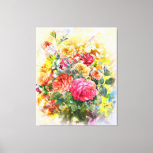 Rose Orchid Floral Connection Wall Art