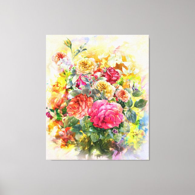 Rose Orchid Floral Connection Wall Art (Front)