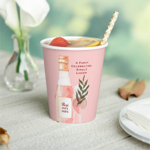 Rosé over Roses Girls night Valentine's Day Party Paper Cups