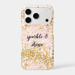 Rose Pâle Blanc Or Confettis Étincelle