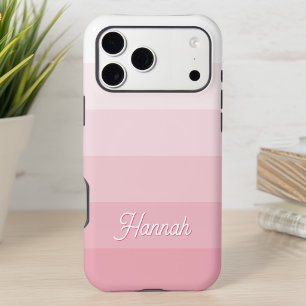 Rose Pâle Personnalisé Blanc Ombre Rayure