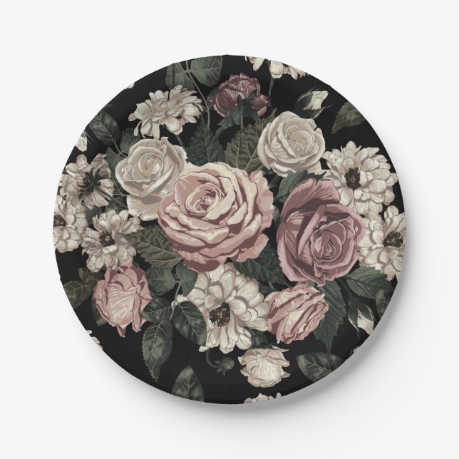rose paper plate (Front)