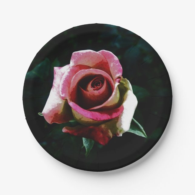 rose  paper plate (Front)