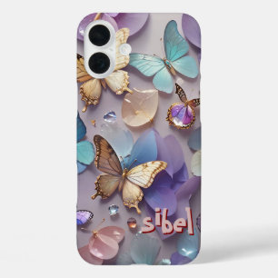 Rose Papillon Or Monogrammed Coque - Mate iPhone