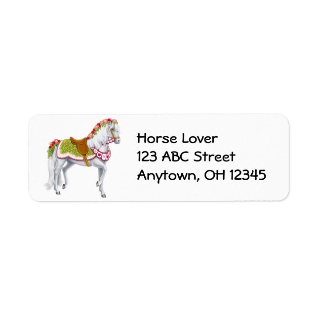 Rose Parade Horse Label (Front)