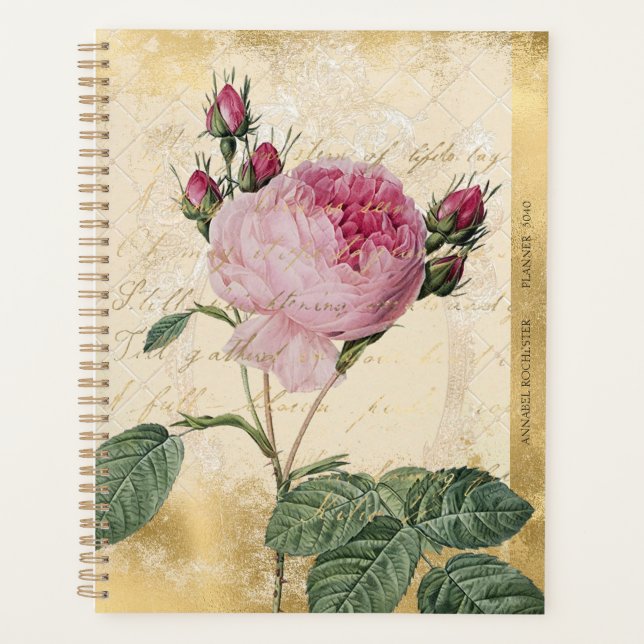 Rose parisien vintage personnalisé (Devant)