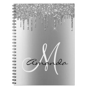 Rose Parties scintillant métal or  Carnet Monogram