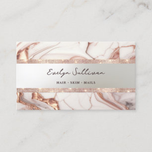 rose parties scintillant or carte de visite