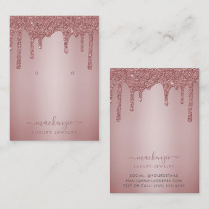 Rose Parties scintillant or  Drives Bijoux carte d