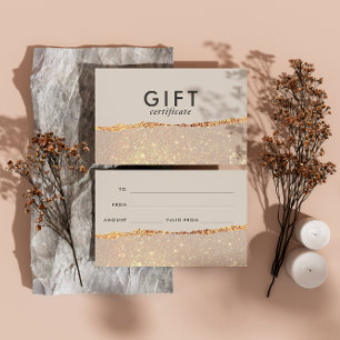 Rose Parties scintillant or et certificat cadeau m