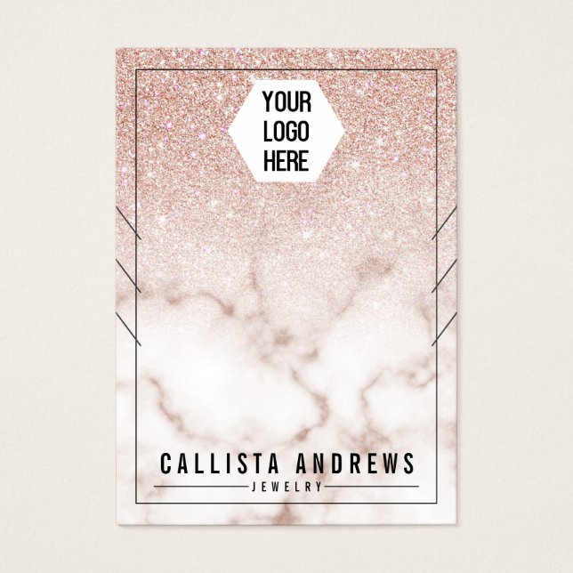 Rose Parties scintillant or Marbre Colliers Affich (Devant)