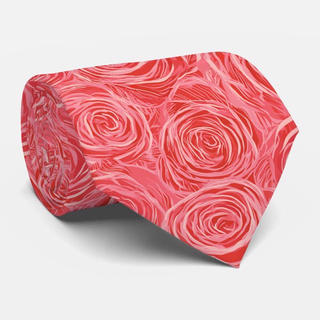 Rose Pattern Brother Graduation Tie (Rolled)