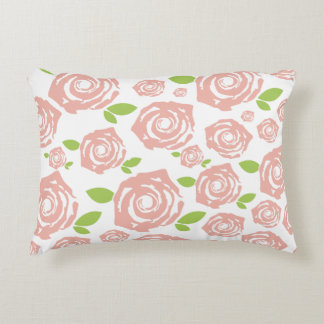 rose pattern decorative pillow