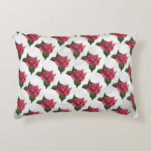 Rose Pattern Decorative Pillow