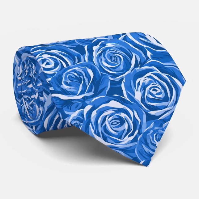 Rose Pattern Father Day Lakeside Wedding Tie (Rolled)