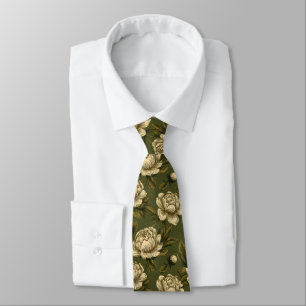 Rose Pattern Groomsman Spring Wedding Tie