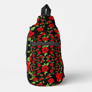 Rose Pattern Home Gifts Sling Bag