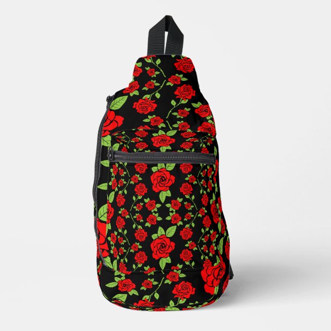 Rose Pattern Home Gifts Sling Bag (Front)