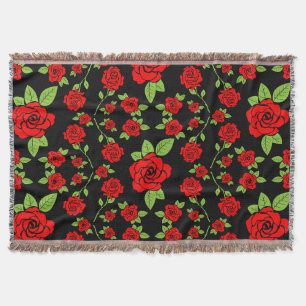 Rose Pattern Home Gifts Throw Blanket