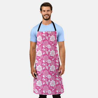 ROSE PATTERN IN PINK APRON