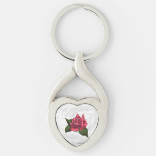 Rose Pattern Keychain