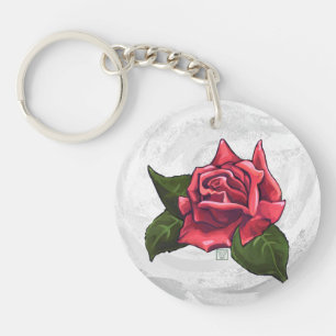 Rose Pattern Keychain