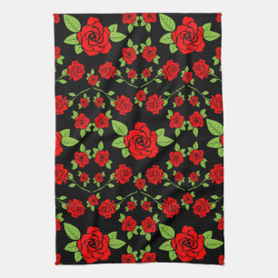 Rose Pattern Kitchen Gifts Towel