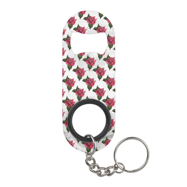 Rose Pattern Mini Bottle Opener (Back)