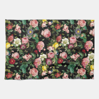 Rose Pattern Pink and Red Kitchen Towel