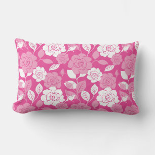 ROSE PATTERN (PINK) LUMBAR PILLOW