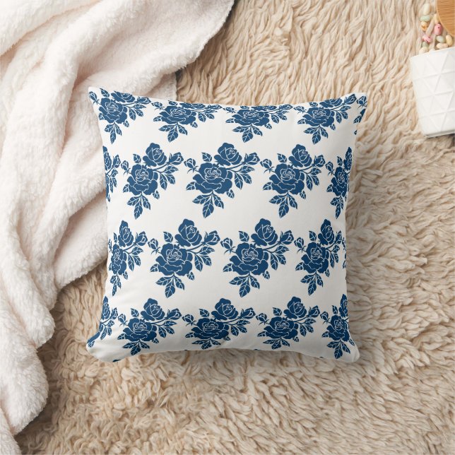 rose pattern throw pillow (Blanket)