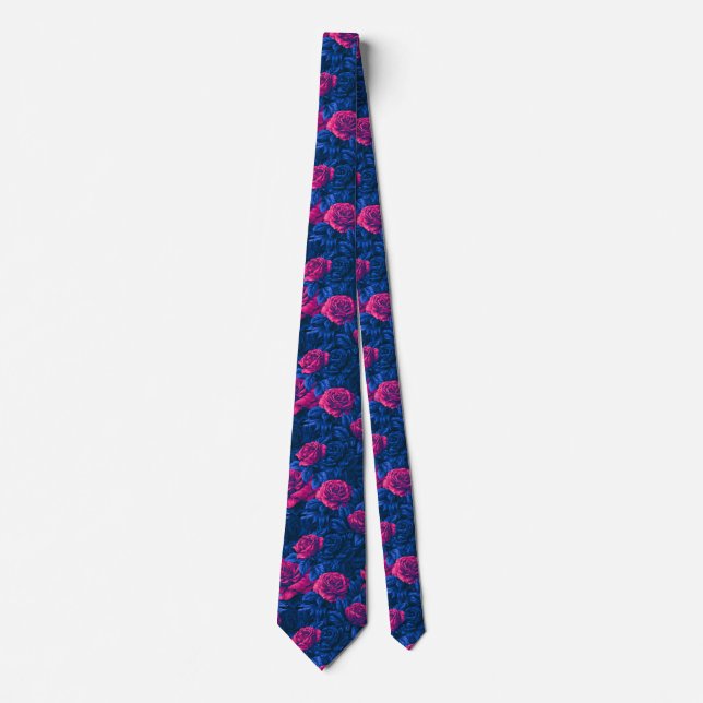 Rose Pattern Uncle Commencement Tie (Front)