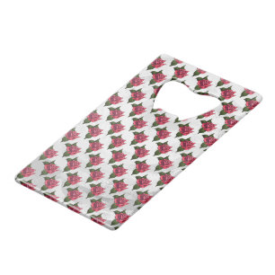 Rose Pattern Wallet Bottle Opener