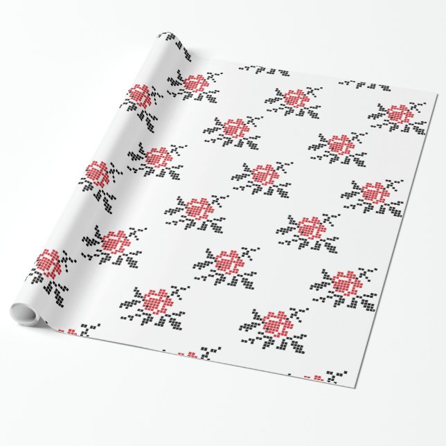 ROSE pattern Wrapping Paper (Unrolled)