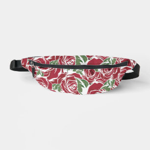 Rose Pays rouge vert vintage floral