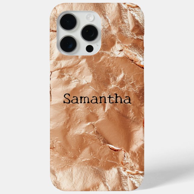 Rose Peach Gold Glam  Case-Mate iPhone Case (Back)