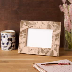 Rose Peach Gold Glam  Etched Frames
