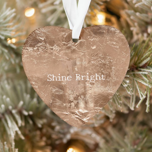 Rose Peach Gold Glam  Ornament (Tree)