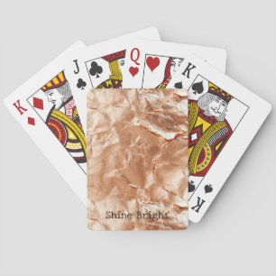 Rose Peach Gold Glam  Playing Cards