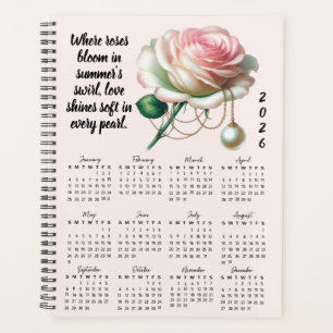 Rose & Pearl June Verse – 2026 Full-Year Planner