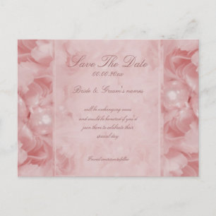 Rose pearl save the date pink invitations
