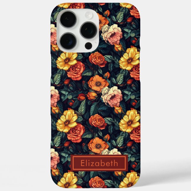 Rose Personalizable Name Iphone Case For Girls (Back)