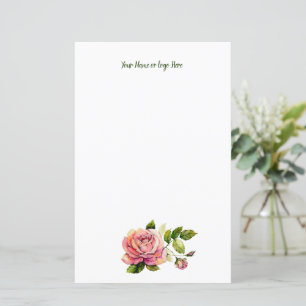 Rose Personalized Stationery